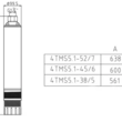 4TMS5.1-38/5 многоступенчатый погружной насос - Сантехника